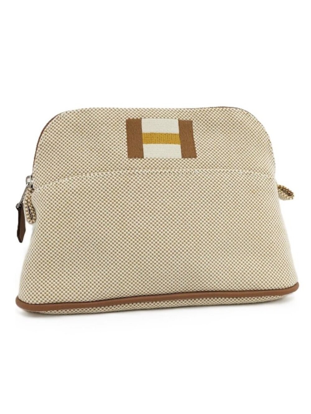 Hermes Bolide Casaque Mini Pouch Canvas Beige